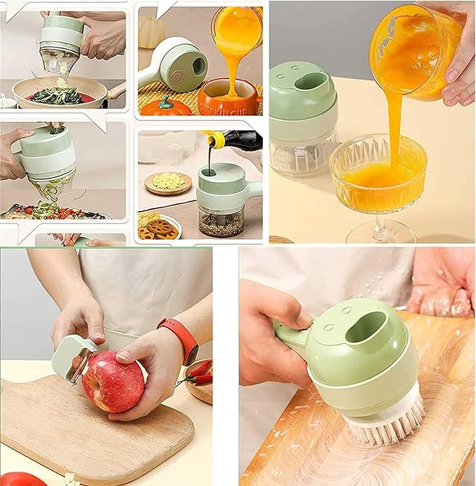 4In1 Electric Vegetable Cutter Set